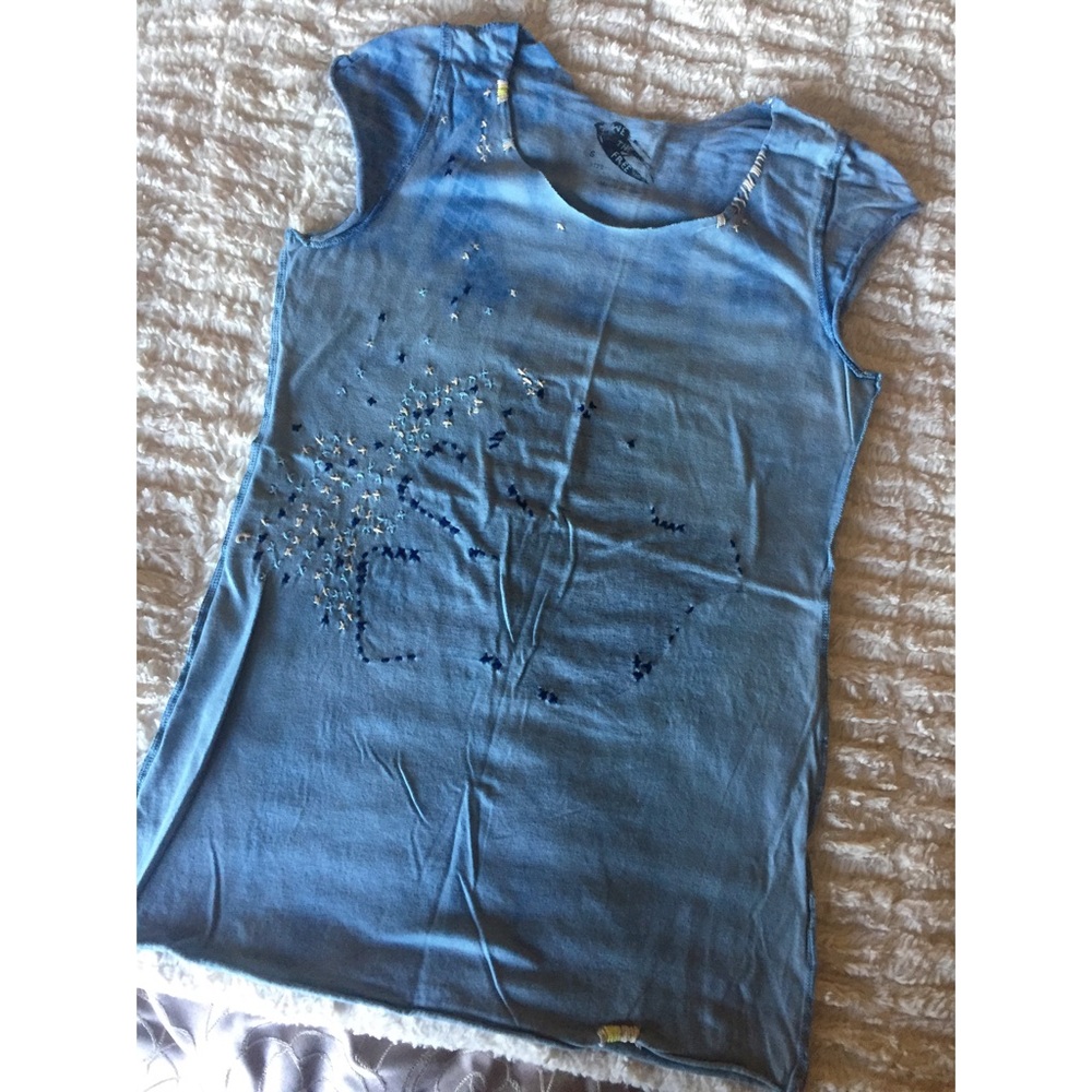 EUC Free People Dove Threaded Top
